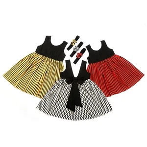 Baby girl Toddler Black / White Stripped Baby Frock Girl Bow with free hair band - Picture 1 of 10