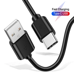 SUPER FAST Charging USB Type-C Charger Cable Data For Huawei Samsung Black - Photo 1 sur 7
