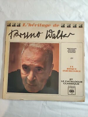 N645 Vinyl 33 RPM L'Heritage Of Bruno Walter Beethoven Brahms Vintage - Image 1 of 4