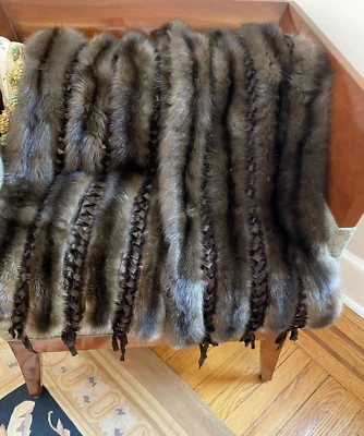 NWT J. MENDEL RUSSIAN BARGUZIN SABLE STRAIGHT FUR STOLE WRAP  72” X 14”  $28,000 - Image 1 of 4