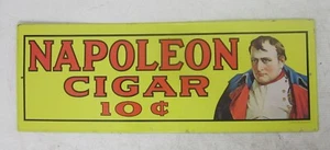 Letrero de hojalata vintage Napoleon Cigar 1974 - Imagen 1 de 5