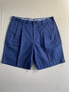 Brooks Brothers 36x9" Blue Lightweight Pleated Advantage Chino Mens Shorts - Picture 1 of 10