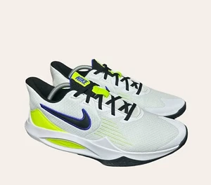 Chaussures de basket homme Nike Precision V « White Barely Volt » 2021 pointure 10,5 multi - Photo 1/10