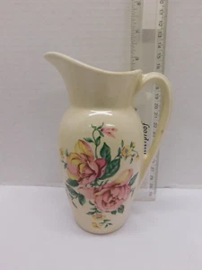 Vintage Royal Copley Small Pitcher White With Floral Design - Picture 1 of 4