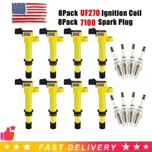 Set of 8 Ignition Coil Pack and Spark Plug For Dodge Ram 1500 4.7L V8 2002-2007 - Picture 1 of 24