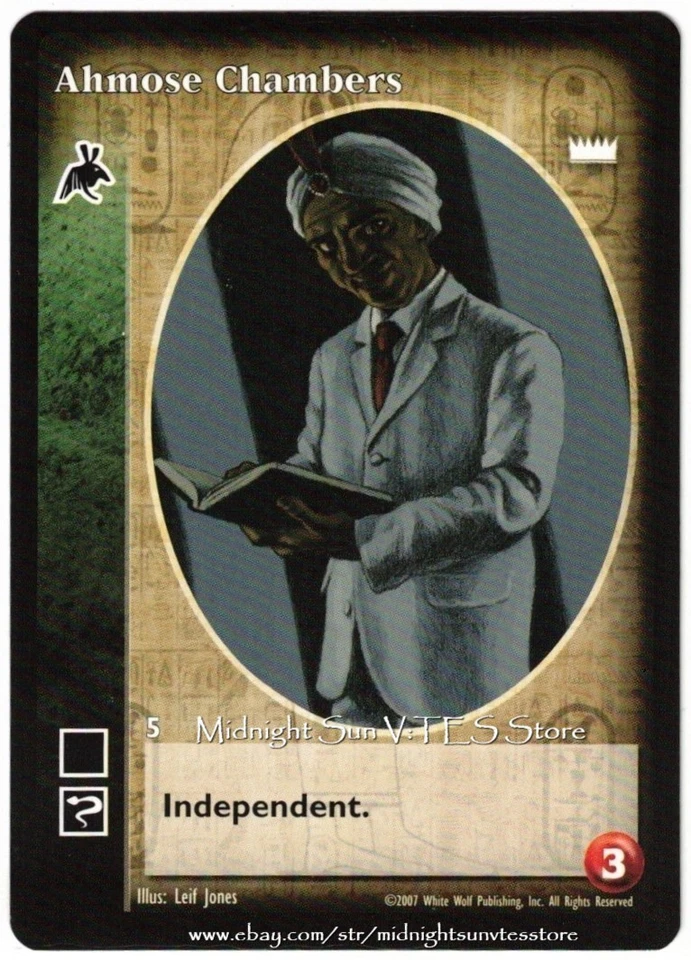 Ahmose Chambers Followers of Set (The Ministry) Lords of the Night V:TES CCG - Image 1 of 1