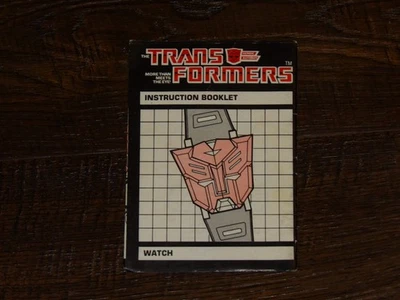 TRANSFORMERS G1 TIME WARRIOR WATCH INSTRUCTION BOOKLET HTF MAIL ORDER ITEM - Image 1 of 4