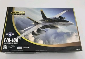 Kinetic Gold F/A-18C Royal Maces VFA-27 1/48 Scale Model Kit K48114 - Picture 1 of 12