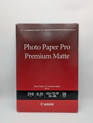 Canon Photo Paper Pro Premium Matte PM-101 13" x 19" A3+/33x48cm 12 Sheets - Image 1 of 2