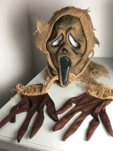 ScareCrow GHOSTFACE Mask Scream 4 Burlap Ghost Face Easter unlimited Adult - Picture 1 of 9