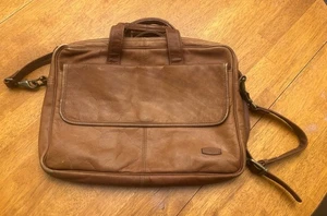 Borsa messenger vintage Dilana in pelle valigetta laptop tracolla manico pochette - Foto 1 di 14