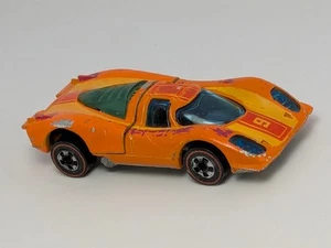 Vintage Hot Wheels Redline Flying Colors Orange Porsche 917 Original Metal Base - Picture 1 of 7