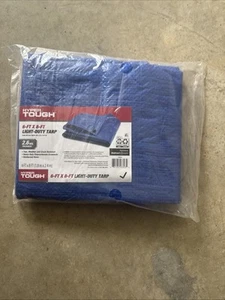Hyper Tough Weather Resistant Light Duty 6 x 8' Polyethylene Tarp Blue - Picture 1 of 2
