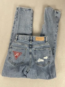 Pantalones de mezclilla Pac Sun para mujer 23 Budweiser Dad desgastados botón mosca - Imagen 1 de 11