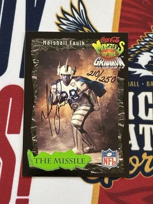 1994 Coca-Cola Monsters of the Gridiron Marshall Faulk Auto /250 - Image 1 of 2