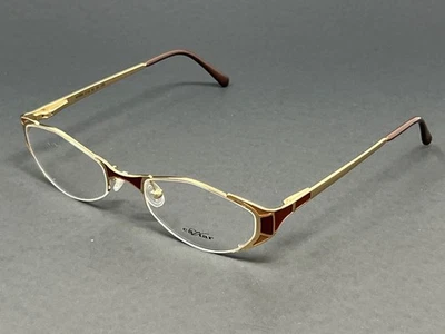 Caviar M2603-C16 Gold 52mm Women's Eyeglasses Half Rim Optical Frames Japan - Image 1 of 4