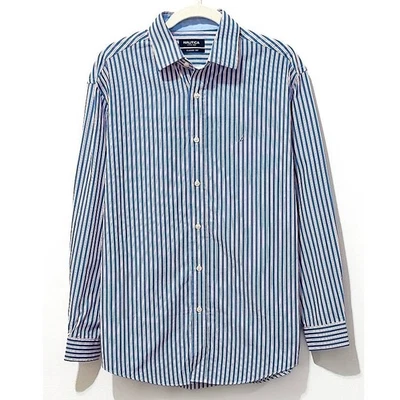 Nautica - Mens Classic Fit, Striped, Long-Sleeve, Button Down (15.5, 32/33) - Image 1 of 4