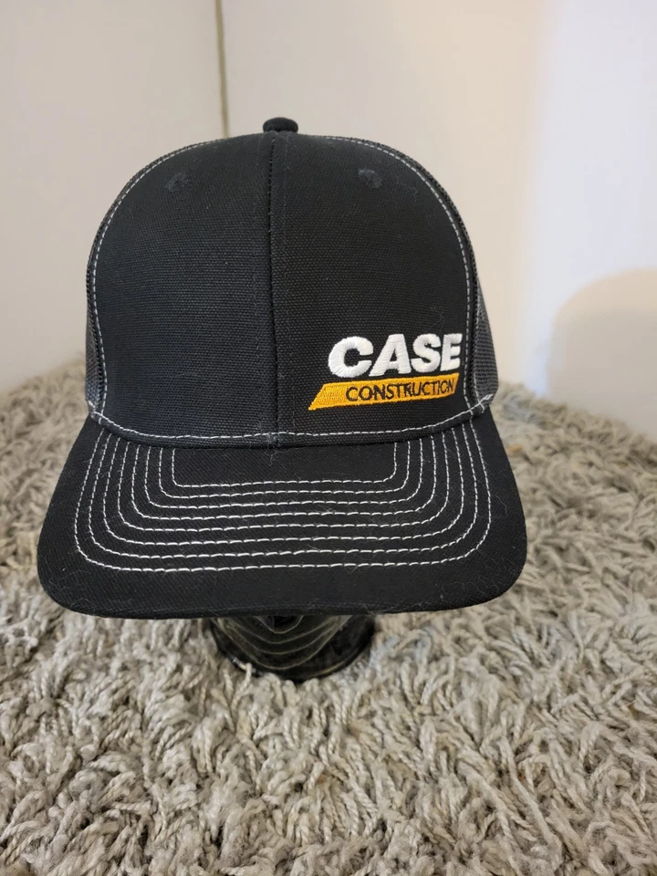 Case IH Construction Black Chino Mesh Back Hat Ball Cap 266586