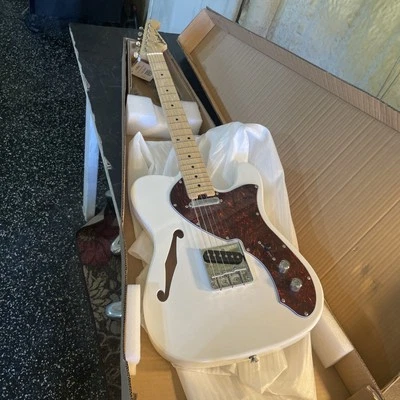 Aria Modern Classic Semi Hollow Tele Style Electric Guitar White - Image 1 of 4