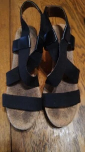 Lucky Brand Pacora elegante schwarze Damensandale mit Absatz Größe 10M - Bild 1 von 3