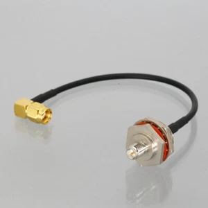 RP-SMA Male Elbow to 5/8 AP box Female Bulkhead 0.5~15FT Cable For Antenna Radio - Picture 1 of 6