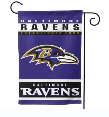 Baltimore Pro Football Team Flag 12 x 18 Inch Garden Flag Double Sided Banner Cover