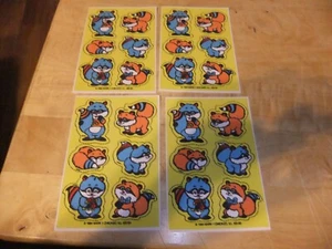 VTG LOT OF 4 1984 Mark 1 Scratch & Sniff Patches RACCOONS 6X4" USA IRON ONS NEW - Picture 1 of 4
