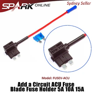 CT Add a Circuit ACU Fuse Tap Piggy Standard Blade Fuse Holder 5A 10A 15A - Foto 1 di 18