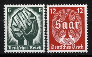 Germany Sc 444-445 Grn Carmine 5pf-12pf SAAR MNH Original Gum Complete Set - Picture 1 of 1