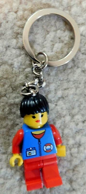 LEGO ~ Minifigure ~ Girl Female ~ KEYCHAIN ~  Coast Guard - Image 1 of 3