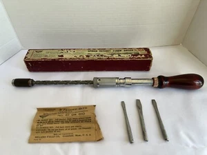 Miller Falls No 61A Spiral Ratchet Screw Driver 3 Bits Original Box - Picture 1 of 10