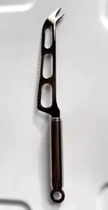 Nuovo senza etichette: Coltello formaggio RÖSLE in acciaio inox - lunghezza 11" - bordo seghettato - Foto 1 di 4