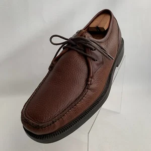 Cabela's Austin Oxford Brown Leather Apron Round Toe Lace Up Shoes Size 12W - Picture 1 of 11