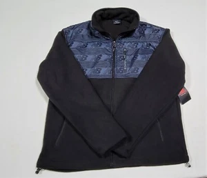 New Balance Mens Black Zip Front Fleece super warm  Jacket Fleece 100% warm - Picture 1 of 9