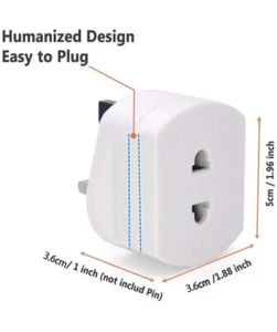 Shaver Plug Power Adapter 2 Pin To UK 3 Pin Converter Electric Toothbrush - Picture 1 of 2