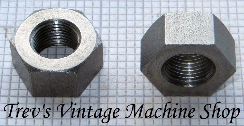 7/16 BSCy CEI cycle thread - 26tpi hex nuts - stainless steel - optional washers - Image 1 of 1