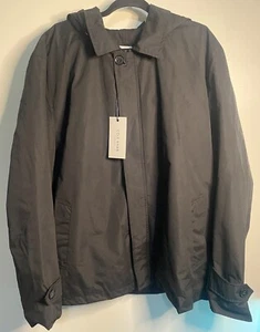 Cole Haan Signature Men's Classic Hooded Rain Jacket, Color Black Size XXL NWT - Picture 1 of 10