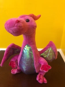 2006 Wishpets Wish Come True Ashmore 11 Zoll rosa schillernder Drache Plüschtier - Bild 1 von 8