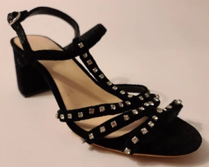 Loeffler Randall Rhinestone Stylish Heel Adjustable Strappy Sandal Sz 6.5 New - Picture 1 of 6