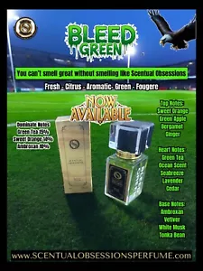 Bleed Green Parfum Extrait Cologne Tribute To 2025 NFL Champs 30ml - Picture 1 of 1