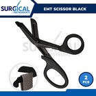 2 PARAMEDIC EMT TRAUMA SHEARS SCISSORS FIRST AID 5.5" Black finish German Grade