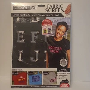 Alphabet Letters Fabric Screen Printing System 2 Reusable Screens 28 characters - Picture 1 of 13