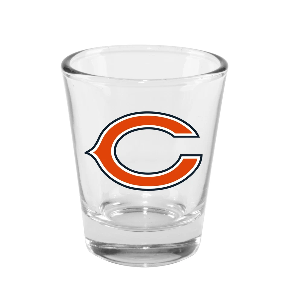 Chicago Bears Memory Company NFL 2 oz vidro transparente (1) FRETE GRÁTIS!! - Imagem 1 de 1