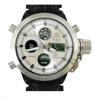 Watch r\u0026g Time Woman Quartz/Chrome Alloy Black Easy to Read Dial | eBay