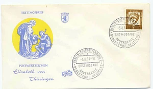 Germany Berlin 1961 First Day Cover St. Elizabeth Thuriengen #9N177 Cachet - Picture 1 of 2
