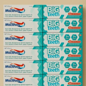12 x Macleans Toothpaste Big Teeth 7+ Years 63g Fluoride - Picture 1 of 1