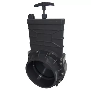 New 6" (Slip X Slip) Sch 80 Gate Valve PVC Splashboard SS Nuts & Bolts - Picture 1 of 6