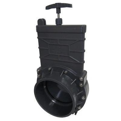 New 6" (Slip X Slip) Sch 80 Gate Valve PVC Splashboard SS Nuts & Bolts - Image 1 of 4