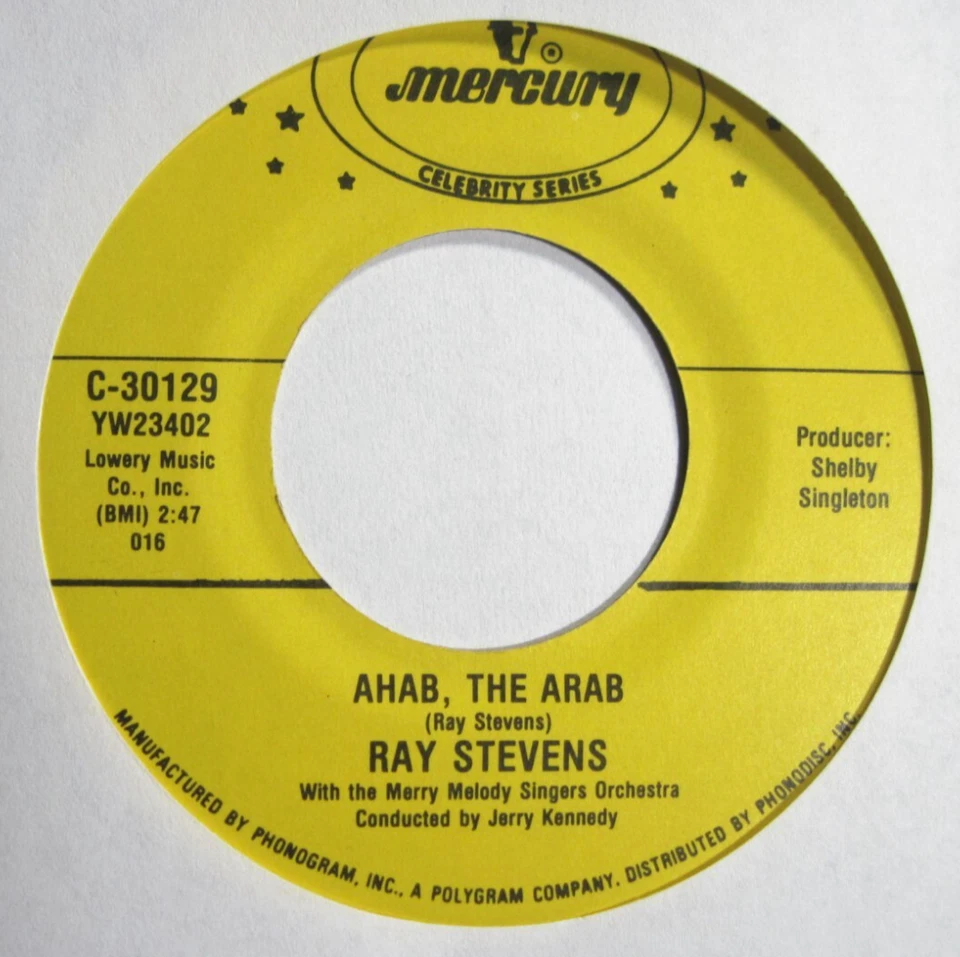 RAY STEVENS * 45 * Harry The Hairy Ape / Ahab, The Arab * MINT * Vinyl * RI - Image 1 of 1