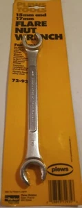 Plews Tools 15mm x 17mm Double-End Open Face Flare Nut Wrench Line Wrench - Foto 1 di 3